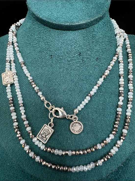 My Saint My Hero Jewelry - My Saint My Hero Hail Mary Morse Code Prayer Rope Necklace 40” + 2” Extender